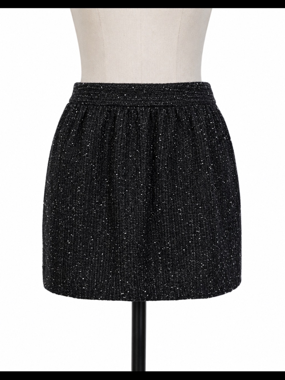 Loft Black Blue Tweed Skirt Size 12 EUC!